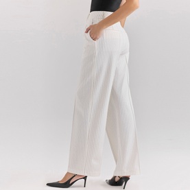 Hayden High-Waisted Striped Trousers