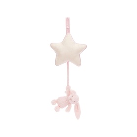 Bashful Pink Bunny Musical Pull 30cm