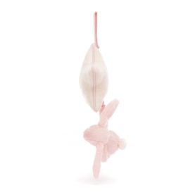 Bashful Pink Bunny Musical Pull 30cm
