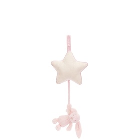 Bashful Pink Bunny Musical Pull 30cm