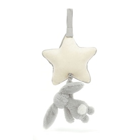 Bashful Silver Bunny Musical Pull 30cm