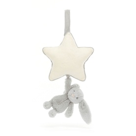 Bashful Silver Bunny Musical Pull 30cm
