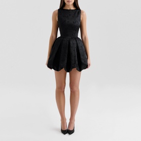 Melika Backless Embroidered Mini Dress