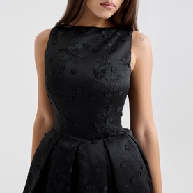 Melika Backless Embroidered Mini Dress