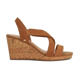 Kamies Wide-Fit Cork Heeled Wedges