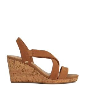 Kamies Wide-Fit Cork Heeled Wedges