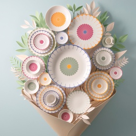 Fleur Couleur Serving Platter