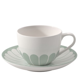 Fleur Vert Coffee Cup Saucer