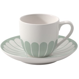 Fleur Vert Espresso Cup Saucer