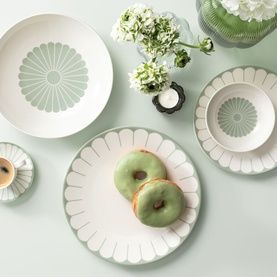 Fleur Vert Espresso Cup Saucer