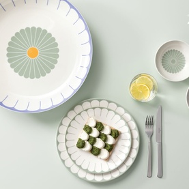 Fleur Vert Dessert Bowl