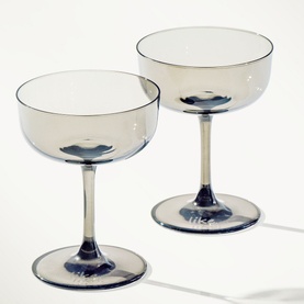 Like Smoke Champagne Coupe, Set of Two