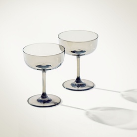 Like Smoke Champagne Coupe, Set of Two