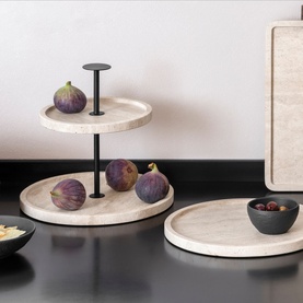 Manufacture Travertine Cake Stand