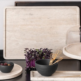 Manufacture Travertine Serving Platter 40.5cm