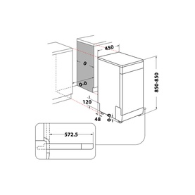 Freestanding Slimline 10 Place Dishwasher