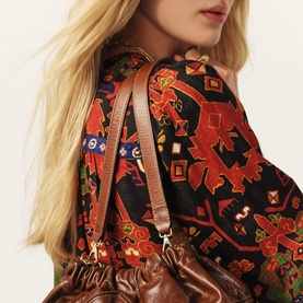 June Vintage Leather Shoulder Bag