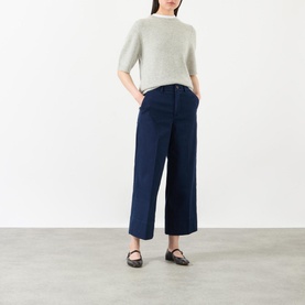 SPANXsupersmooth&trade; Stretch Twill Cropped Wide Leg Trousers
