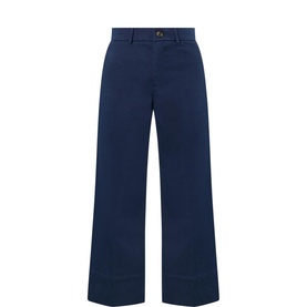 SPANXsupersmooth&trade; Stretch Twill Cropped Wide Leg Trousers