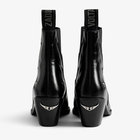 Tyler Stars Vintage Patent Ankle Boots