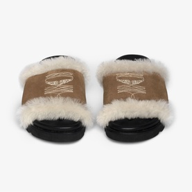 Teddy Bare Shearling Mules