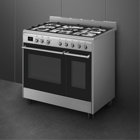 Concert Stainless Steel 90cm Double Cavity Dual Fuel Cooker
