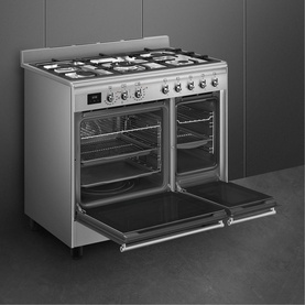 Concert Stainless Steel 90cm Double Cavity Dual Fuel Cooker