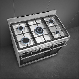 Concert Stainless Steel 90cm Double Cavity Dual Fuel Cooker