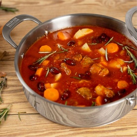 Allround Uncoated Serving Pan with Glass Lid 24cm