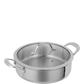 Allround Uncoated Serving Pan with Glass Lid 24cm