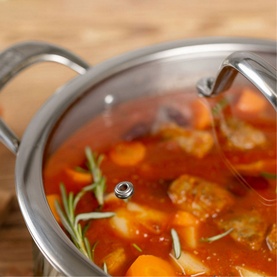 Allround Uncoated Serving Pan with Glass Lid 28cm