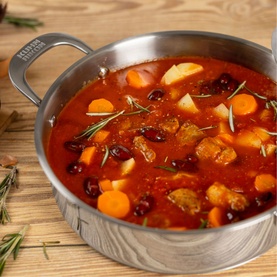 Allround Uncoated Serving Pan with Glass Lid 28cm
