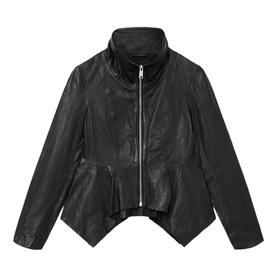 Grace Asymmetric Biker Leather Jacket