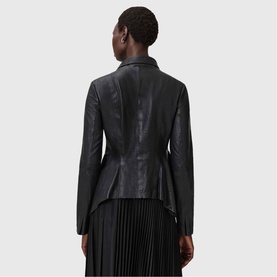 Grace Asymmetric Biker Leather Jacket