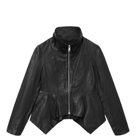 Grace Asymmetric Biker Leather Jacket