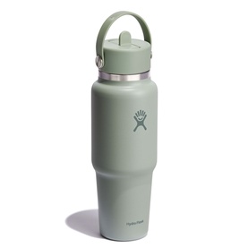Wide Mouth Flex Straw Travel Bottle Agave 32oz