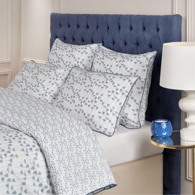 Sevilla Standard Pillow Case White/Blue