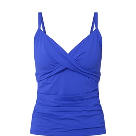 Essentials Twist Front Tankini Top