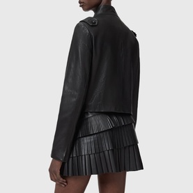 Rummy Double-Breasted Leather Jacket
