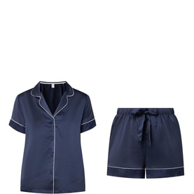 Lace Trim Shorts Pyjama Set