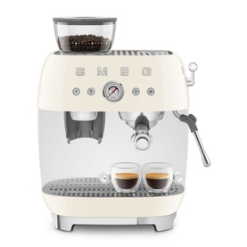 Espresso Coffee Machine with Grinder Cream