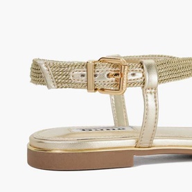 Lope Metallic Flat Sandals