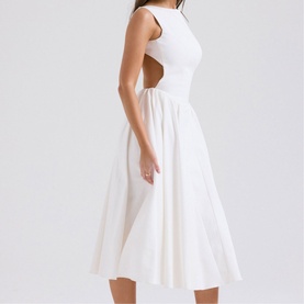 Cindy Open Back Flared Sundress