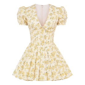 Imani Floral Pleated Mini Dress