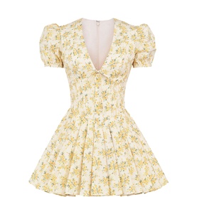 Imani Floral Pleated Mini Dress