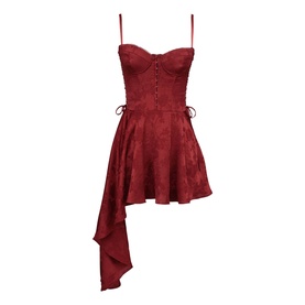 Lola Jacquard Draped Mini Dress