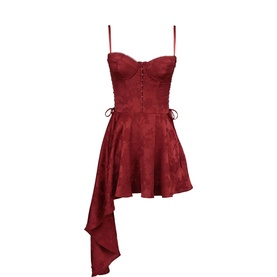 Lola Jacquard Draped Mini Dress