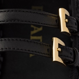 Triangular Logo Mesh Ballet Flats