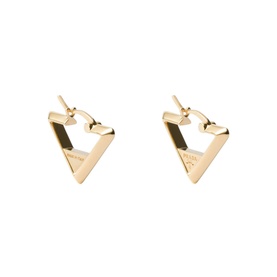 Logo Triangular Hoop Earrings