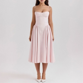 Samaria Twill Corset Dress